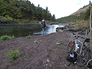 Mountain bike fishing on the Klickitat River