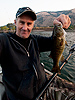 Kayak fishing on the Columbia River near Bingen, Washington