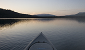 Sunrise over a Columbia River Gorge lake