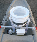 Bait tank setup - top view
