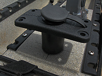Carefully check the rod mount placement