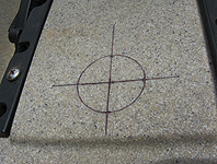 Mark the rod holder hole