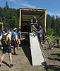 Unloading bikes