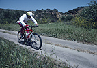 Don riding a Carlsbad ranch road